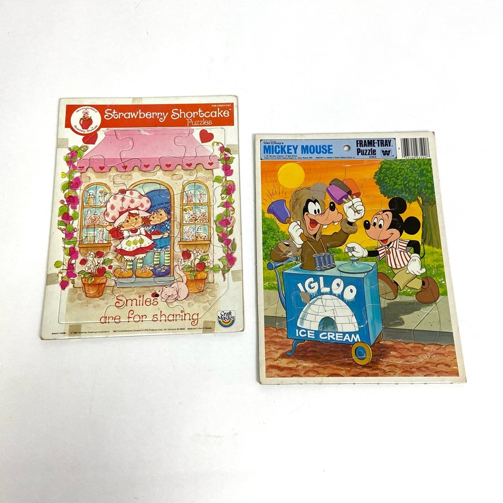 Vintage 80s Frame-Tray Puzzles